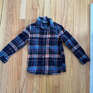 Gymboree Blue and Red Plaid Button Down Shirt
